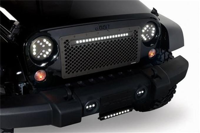 Grille w/ 20in Luminix Light Bar <br> 07-18 Jeep Wrangler
