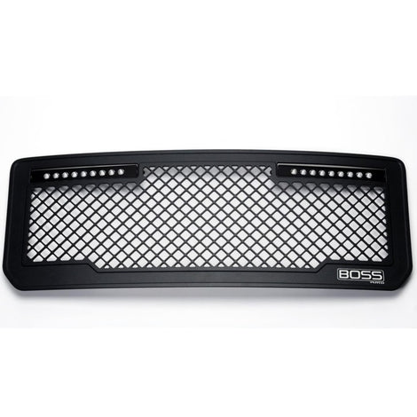 Lighted Boss Grille w/Qty 2 - 10in Luminix Light Bars <br> 15-19 GMC Sierra 2500 3500 HD