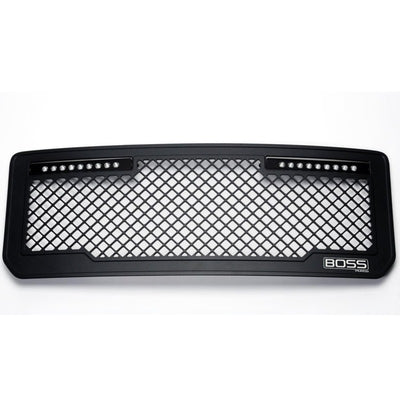 Lighted Boss Grille w/Qty 2 - 10in Luminix Light Bars <br> 15-19 GMC Sierra 2500 3500 HD