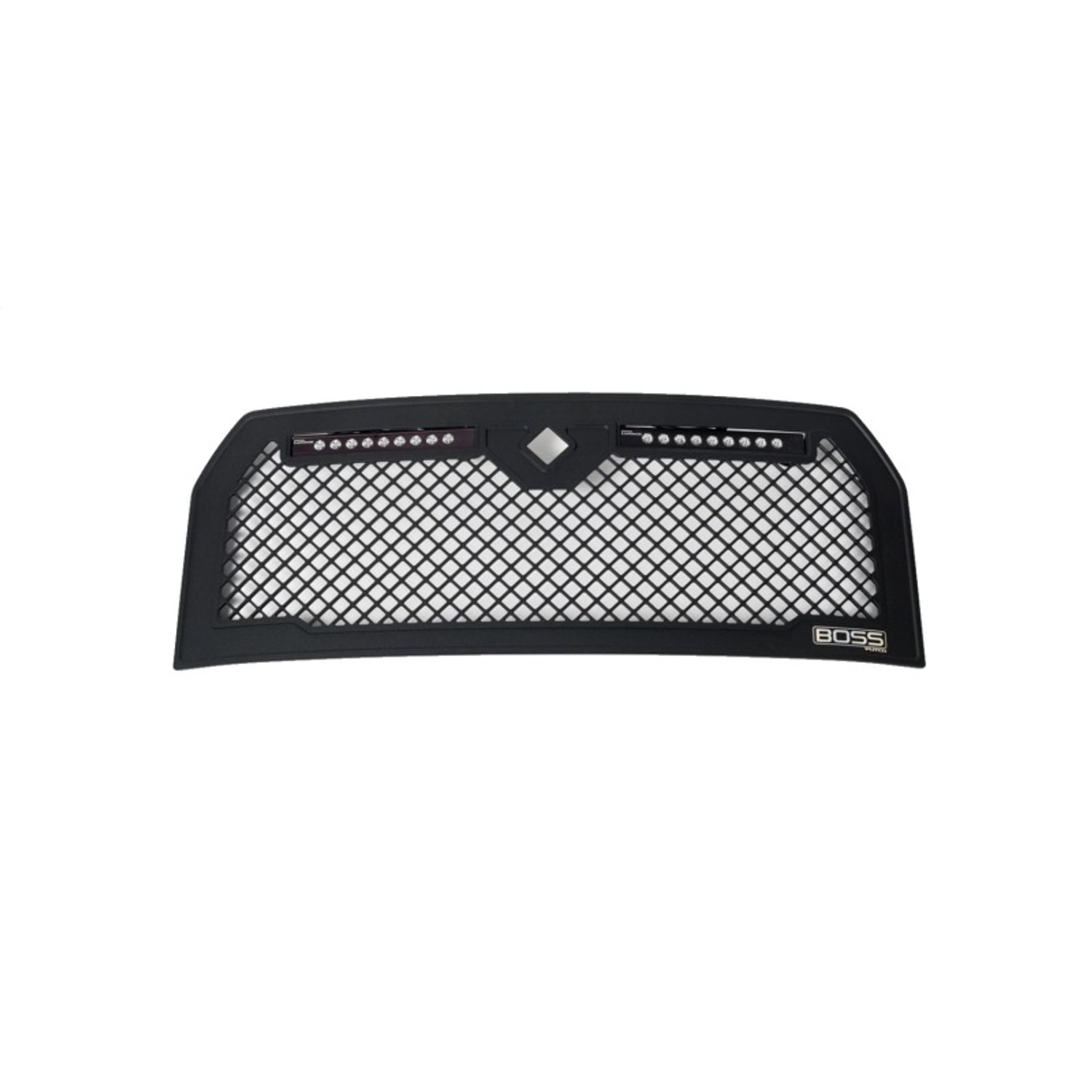 Lighted Boss Grille w/ Two 10in Luminix Light Bars <br> 15-17 Ford F-150
