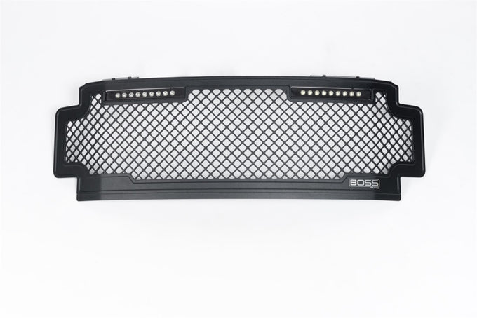 Lighted Boss Grille w/ Two 10in Luminix Light Bars <br> 17-20 Ford F-250 F-350
