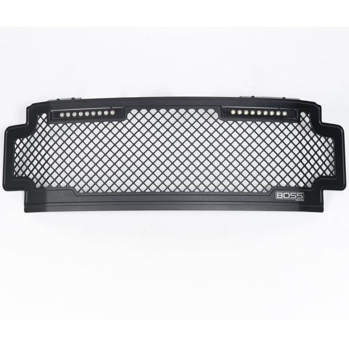 Lighted Boss Grille w/ Two 10in Luminix Light Bars <br> 17-20 Ford F-250 F-350