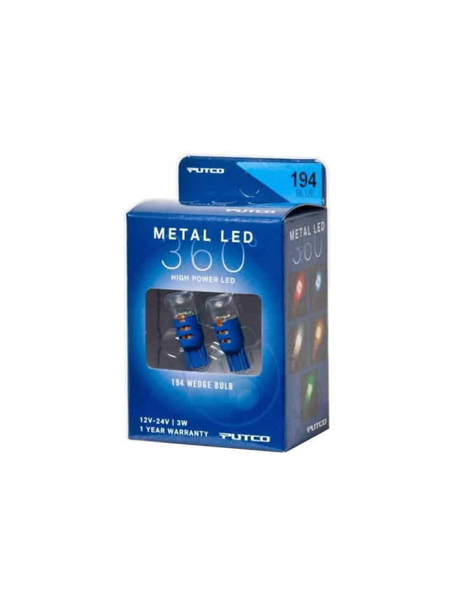 194 - Blue Metal 360 LED Light Bulbs <br> Universal