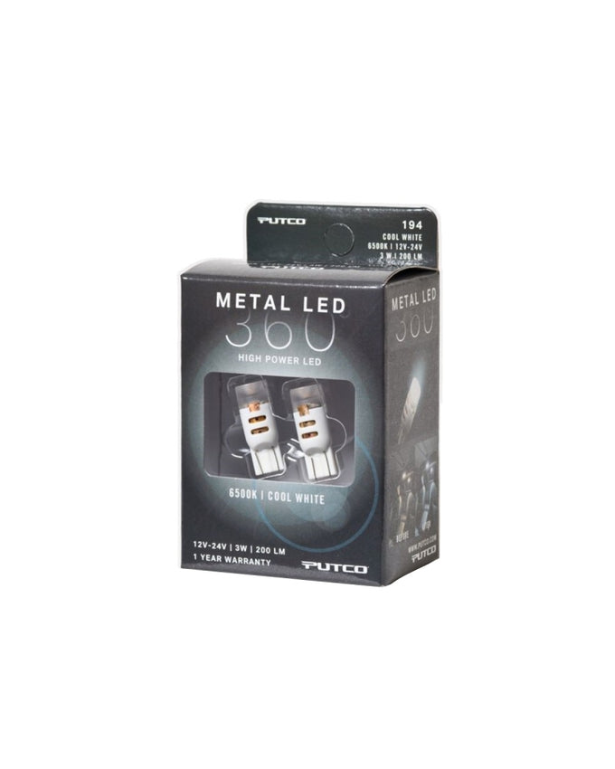 194 Cool White Metal 360 LED <br> Universal