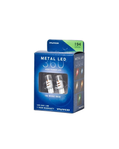 194 - Green Metal 360 LED Light Bulbs <br> Universal
