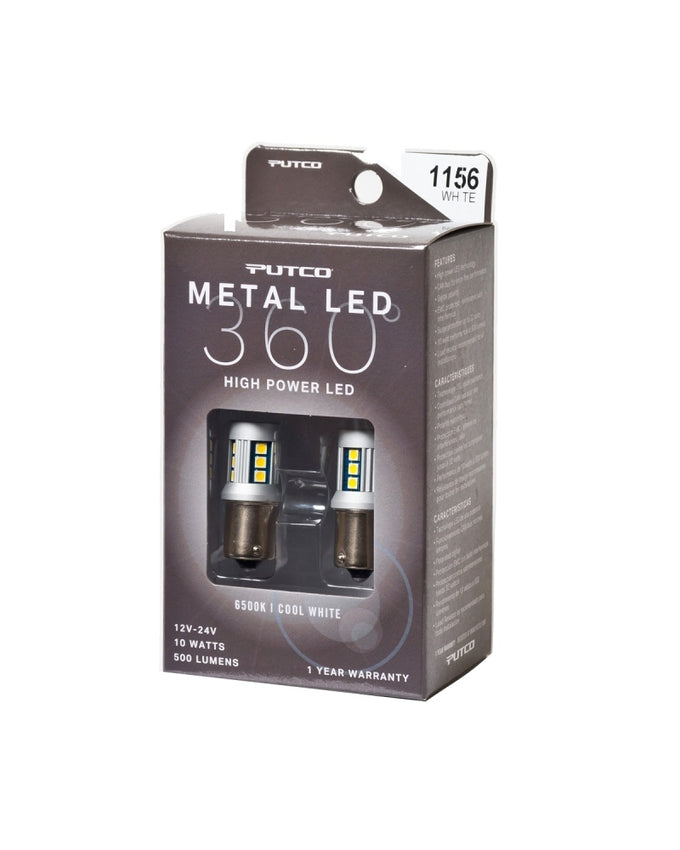 White Metal 360 LED <br> Universal