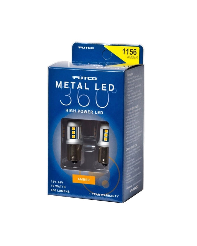 3156 - Amber Metal 360 LED Light Bulbs <br> Universal