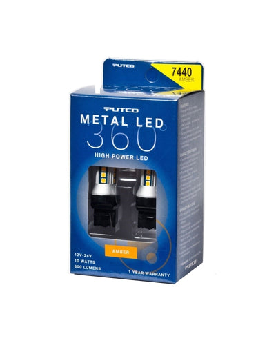 7440 - Amber Metal 360 LED Light Bulbs <br> Universal