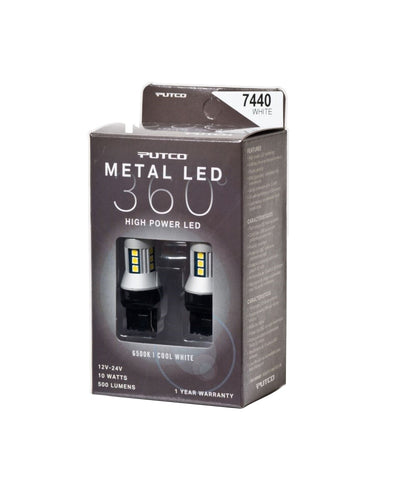 7440 White Metal 360 LED <br> Universal