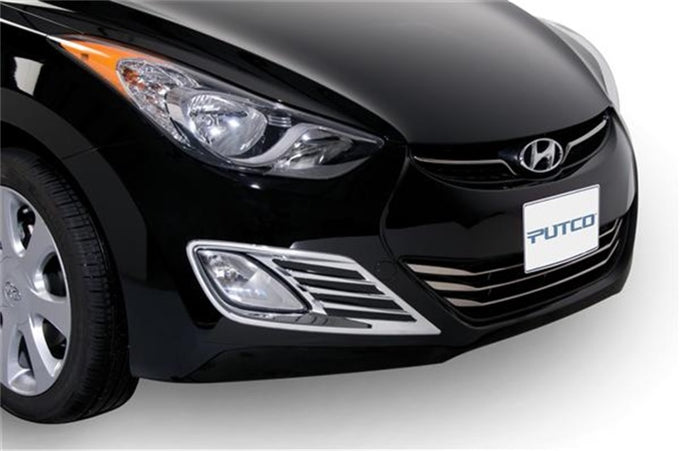 Chrome Fog Lamp Trim Covers <br> 11-14 Hyundai Elantra