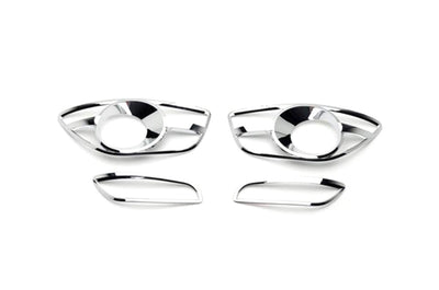 Chrome Fog Lamp Trim Overlays <br> 07-13 Hyundai Santa Fe