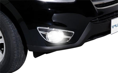 Chrome Fog Lamp Trim Overlays <br> 07-13 Hyundai Santa Fe