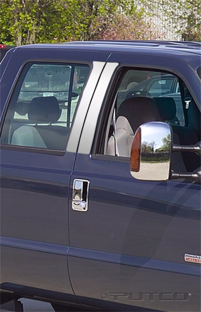 4pcs Stainless Steel Pillar Posts Classic <br> 99-07 Ford F-250 F-350