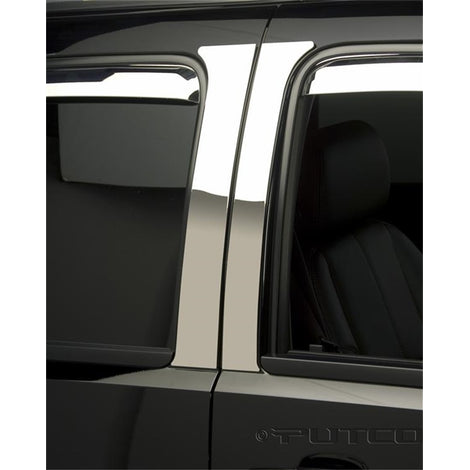 4pcs Stainless Steel Pillar Posts Classic <br> 07-14 Chevy Silverado, GMC Sierra 1500 2500 3500 HD
