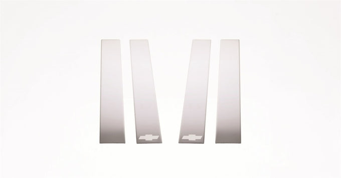 4pcs Stainless Steel Pillar Posts Classic <br> 07-14 Chevy Silverado, GMC Sierra 1500 2500 3500 HD