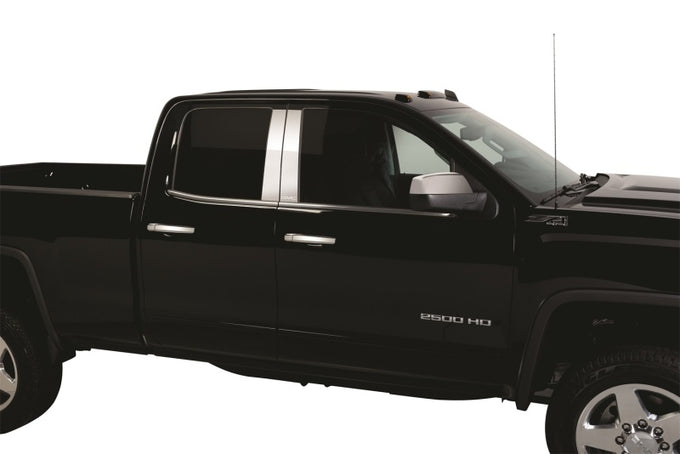 4pcs Stainless Steel Pillar Posts(Crew Cab) <br> 07-14 GMC Sierra 1500 2500 3500 HD