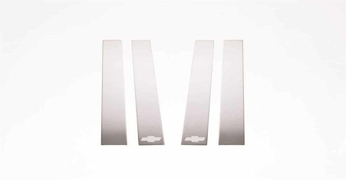 4pcs Stainless Steel Pillar Posts Classic <br> 07-14 Chevy Silverado, GMC Sierra 1500 2500 3500 HD