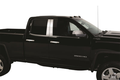 4pcs Stainless Steel Pillar Posts Classic <br> 07-14 Chevy Silverado, GMC Sierra 1500 2500 3500 HD
