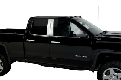 Fits Dbl Cab/Crew Cab SS Pillar Posts Classic <br> 14-19 Chevy Silverado, GMC Sierra 1500 2500 3500 HD