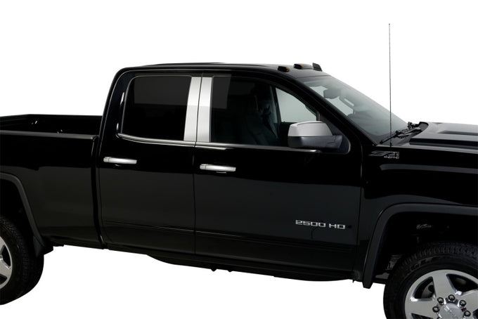 Fits Dbl Cab/Crew Cab SS Pillar Posts Classic <br> 14-19 Chevy Silverado, GMC Sierra 1500 2500 3500 HD
