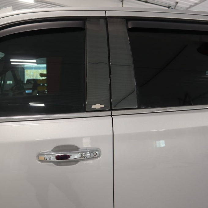 4pcs Black Platinum Pillar Posts <br> 14-19 Chevy Silverado 1500 2500 3500 HD