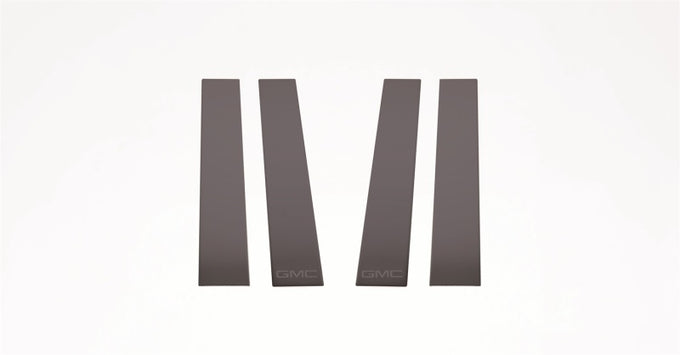 Black Platinum Pillar Posts <br> 14-19 GMC Sierra 1500 2500 3500 HD
