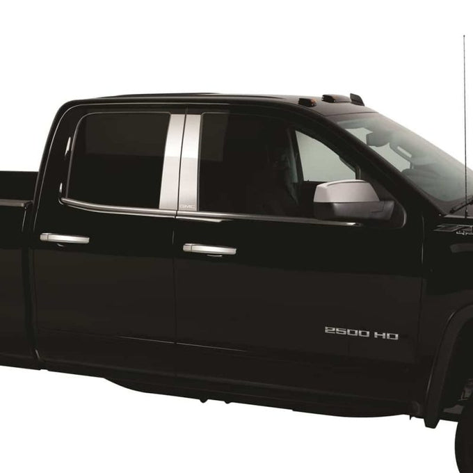 SS Pillar PostsFits Double Cab/Crew Cab <br> 14-19 GMC Sierra 1500 2500 3500 HD