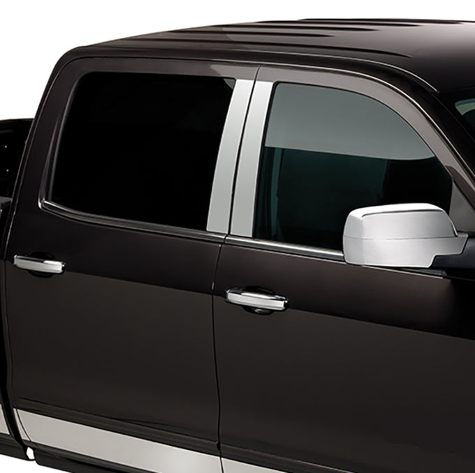 6pcs Stainlen Steel Pillar Posts Classic <br> 20-25 Chevy Silverado, GMC Sierra 2500 3500 HD