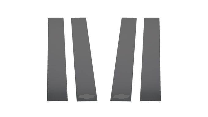6pcs Black Platinum Pillar Posts <br> 20-25 Chevy Silverado 2500 3500 HD
