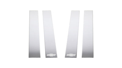 Chevy Bow Tie Etching (6pcs) SS Pillar Posts <br> 20-25 Chevy Silverado 2500 3500 HD