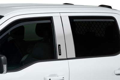 Set of 4 Element Chrome Window Visors <br> 23-24 Ford F-250 F-350 F-450 F-550 Super Duty