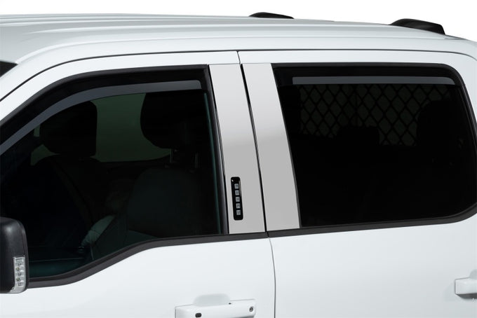 Set of 4 Element Chrome Window Visors <br> 23-24 Ford F-250 F-350 F-450 F-550 Super Duty