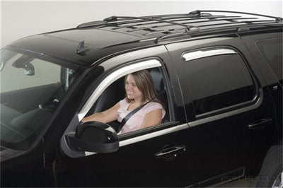Set of 4 Element Chrome Window Visors <br> 07-14 Chevy Tahoe, GMC Yukon