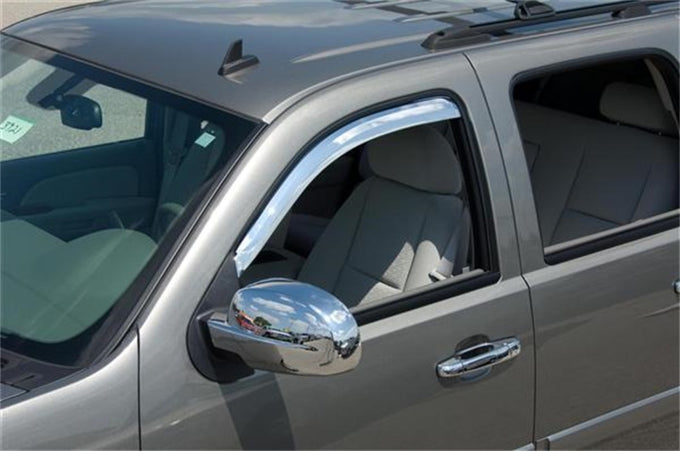 Element Chrome Window Visors <br> 07-14 Chevy Silverado, GMC Sierra 1500 2500 3500 HD