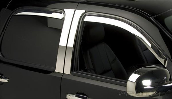 Element Chrome Window Visors <br> 07-14 Chevy Silverado, GMC Sierra 1500 2500 3500 HD
