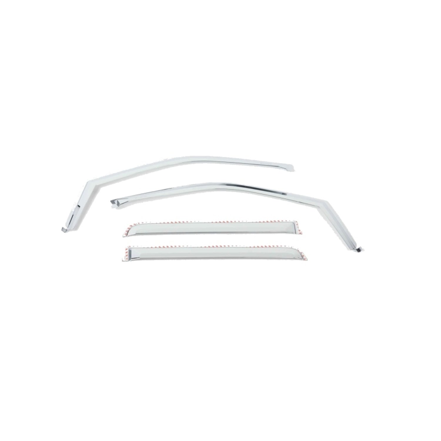 Set of 4 Element Chrome Window Visors <br> 17-22 Ford F-250 F-350 F-450 F-550 Super Duty