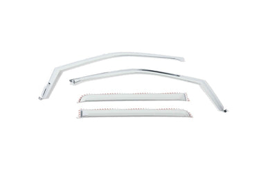 Set of 4 Element Chrome Window Visors <br> 17-22 Ford F-250 F-350 F-450 F-550 Super Duty
