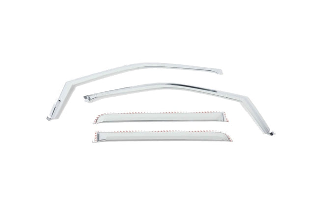 Set of 4 Element Chrome Window Visors <br> 17-22 Ford F-250 F-350 F-450 F-550 Super Duty