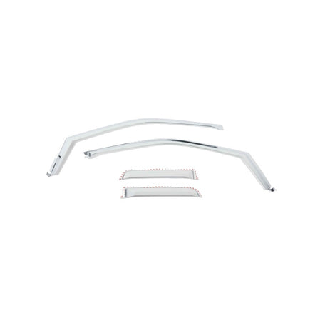 Set of 4 Element Chrome Window Visors <br> 17-22 Ford F-250 F-350 F-450 F-550 Super Duty