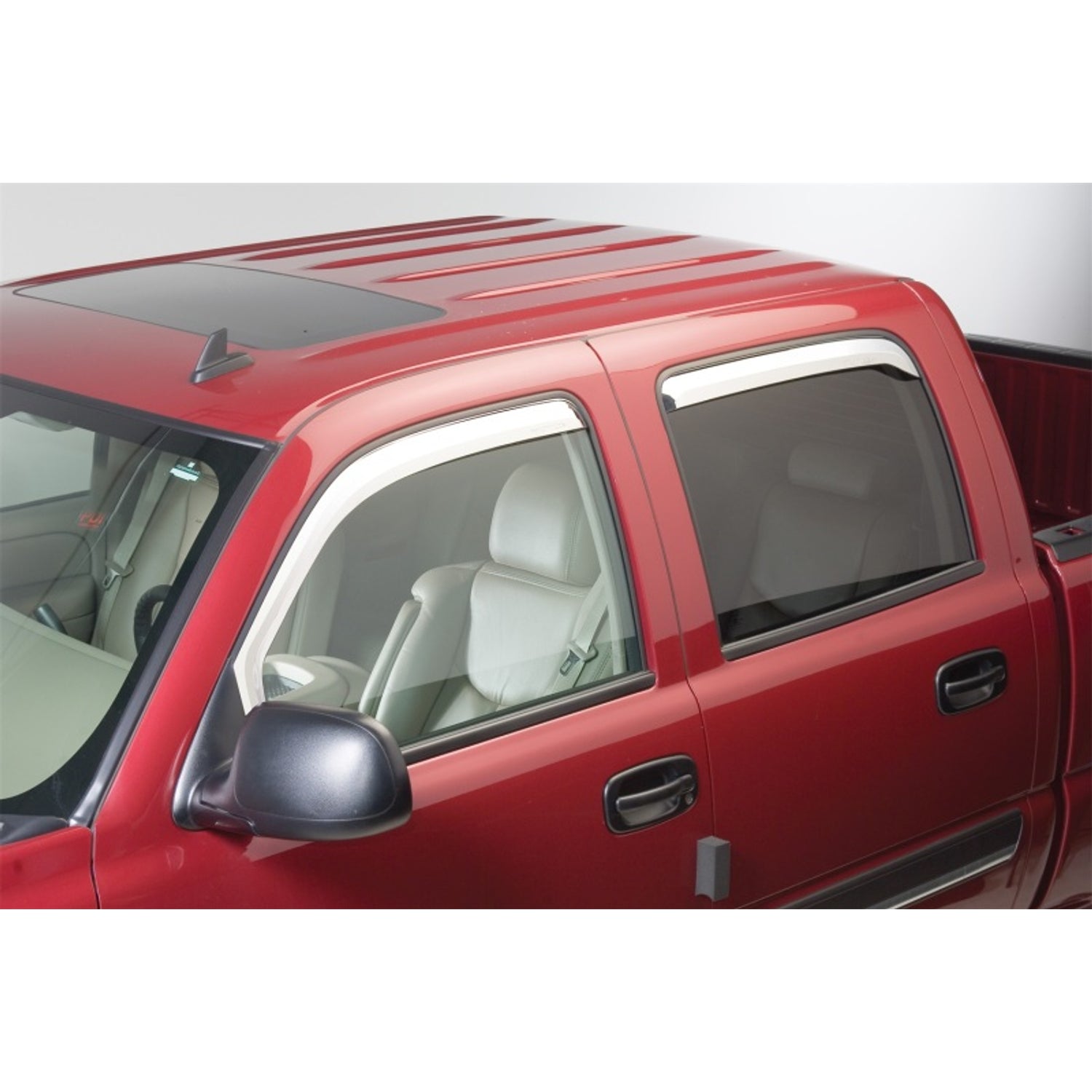Set of 4 Element Chrome Window Visors <br> 09-24 Dodge Ram 1500