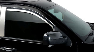 Fronts Tape-On Element Chrome Window Visors <br> 09-14 Ford F-150 Crew Cab