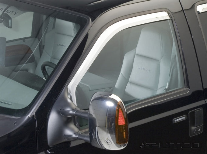 Element Chrome Window Visors (Front Only) <br> 99-16 Ford F-250 F-350 F-450 Super Duty