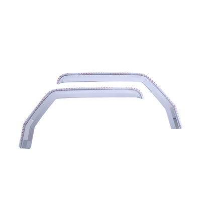 Front Element Chrome Window Visors <br> 18-24 Jeep Gladiator, Wrangler JK