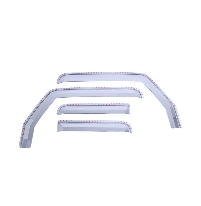 Set of 4 Element Chrome Window Visors <br> 18-24 Jeep Gladiator, Wrangler JK
