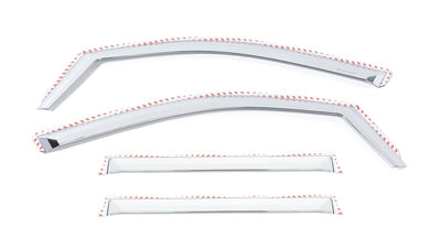 Set of 4 Element Chrome Window Visors <br> 19-25 Chevy Silverado, GMC Sierra 1500 2500 3500 HD