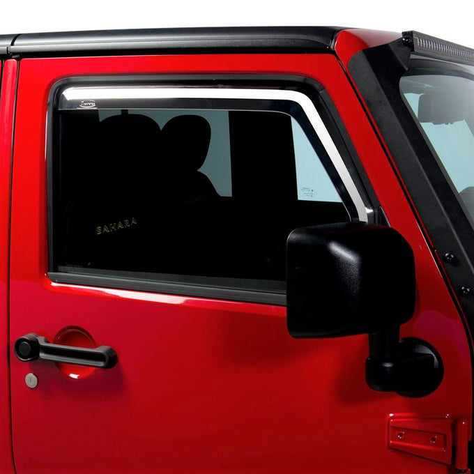 Set of 4 Element Chrome Window Visors <br> 19-25 Chevy Silverado, GMC Sierra 1500 2500 3500 HD