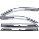 Set of 4 Element Chrome Window Visors <br> 19-25 Chevy Silverado, GMC Sierra 1500 2500 3500 HD