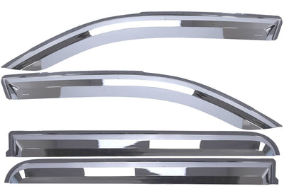 Set of 4 Element Chrome Window Visors <br> 19-25 Chevy Silverado, GMC Sierra 1500 2500 3500 HD