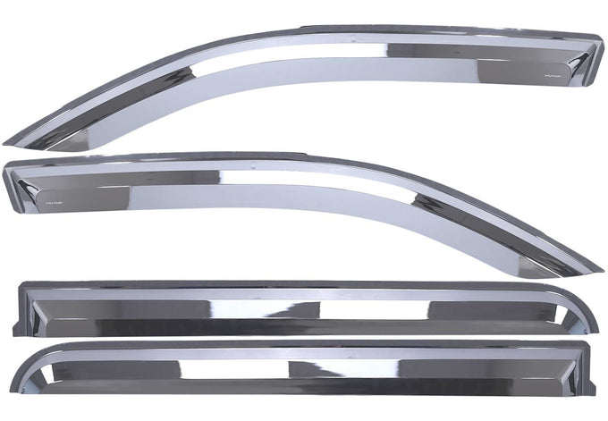 Set of 4 Element Chrome Window Visors <br> 19-25 Chevy Silverado, GMC Sierra 1500 2500 3500 HD