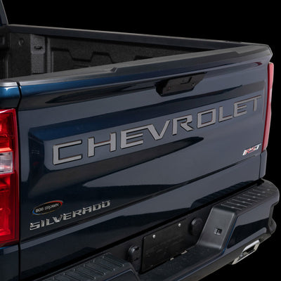 Black Platinum Tailgate Letters <br> 19-25 Chevy Silverado 1500 2500 3500 HD
